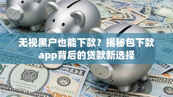 无视黑户也能下款？揭秘包下款app背后的贷款新选择