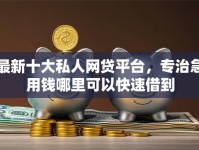 最新十大私人网贷平台，专治急用钱哪里可以快速借到
