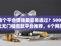 哪个平台借钱最容易通过？5000元无门槛借款平台推荐，6个网黑逾期下款app盘点