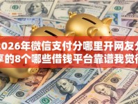 2026年微信支付分哪里开网友分享的8个哪些借钱平台靠谱我觉得不错！