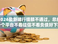2026最新建行提额不通过，总结十个平台不看征信不看负债好下款！