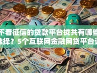 不看征信的贷款平台拢共有哪些选择？5个互联网金融网贷平台详解