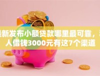 最新发布小额贷款哪里最可靠，私人借钱3000元有这7个渠道