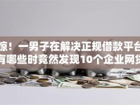 惊！一男子在解决正规借款平台有哪些时竟然发现10个企业网贷平台，事后分享了出来