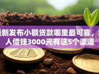 最新发布小额贷款哪里最可靠，私人借钱3000元有这5个渠道