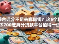 综合评分不足去哪借钱？这5个秒下700芝麻分贷款平台值得一试