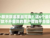 小额贷款哪里最可靠？这6个最好下款不开会员的黑户借钱平台值得一试