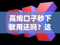 高炮口子秒下款用还吗？这些风险你必须提前了解！