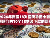 2026年微信18岁借钱急用小额，超热门的10个18岁必下款的网贷软件推荐
