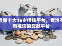 最新十大16岁借钱平台，专治不看征信的贷款平台