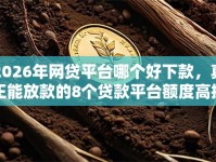2026年网贷平台哪个好下款，真正能放款的8个贷款平台额度高推荐