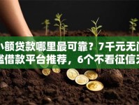 小额贷款哪里最可靠？7千元无门槛借款平台推荐，6个不看征信无视黑白百分百下款网贷平台盘点