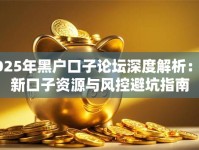 2025年黑户口子论坛深度解析：最新口子资源与风控避坑指南