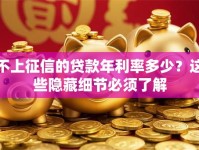 不上征信的贷款年利率多少？这些隐藏细节必须了解