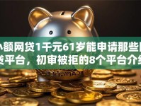 小额网贷1千元61岁能申请那些网贷平台，初审被拒的8个平台介绍