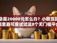 急需20000元怎么办？小额贷款哪里最可靠试试这8个无门槛平台