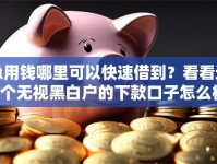 急用钱哪里可以快速借到？看看这8个无视黑白户的下款口子怎么样