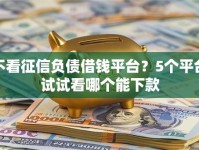 不看征信负债借钱平台？5个平台试试看哪个能下款