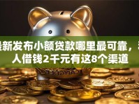 最新发布小额贷款哪里最可靠，私人借钱2千元有这8个渠道