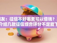 网友：征信不好哪里可以借钱？求介绍几款征信综合评分不足能下款的平台