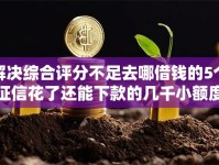 解决综合评分不足去哪借钱的5个征信花了还能下款的几千小额度平台分享