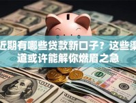 近期有哪些贷款新口子？这些渠道或许能解你燃眉之急
