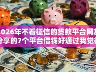 2026年不看征信的贷款平台网友分享的7个平台借钱好通过我觉得不错！