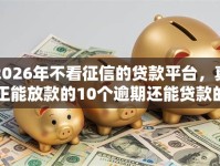 2026年不看征信的贷款平台，真正能放款的10个逾期还能贷款的平台推荐