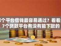哪个平台借钱最容易通过？看看这7个贷款平台有没有能下款的