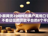 小额网贷20000元黑户高炮口子，不看征信的贷款平台的8个平台介绍