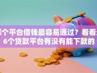 哪个平台借钱最容易通过？看看这6个贷款平台有没有能下款的