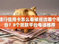 建行信用卡怎么看被拒选哪个平台？8个贷款平台电话推荐