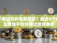 不看征信的低息贷款？盘点6个什么借钱平台好通过给你参考