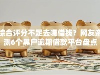 综合评分不足去哪借钱？网友亲测6个黑户逾期借款平台盘点