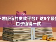 不看征信的贷款平台？这5个最新口子值得一试