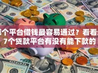 哪个平台借钱最容易通过？看看这7个贷款平台有没有能下款的