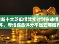 最新十大芝麻借款实时到账速借软件，专治综合评分不足去哪借钱