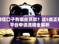 微信口子有哪些贷款？这5类正规平台申请流程全解析