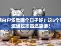 黑白户贷款哪个口子好？这5个渠道通过率高还靠谱！