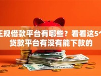 正规借款平台有哪些？看看这5个贷款平台有没有能下款的