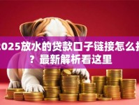 2025放水的贷款口子链接怎么找？最新解析看这里