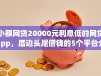 小额网贷20000元利息低的网贷app，厝边头尾借钱的5个平台介绍