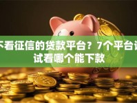 不看征信的贷款平台？7个平台试试看哪个能下款