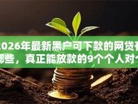 2026年最新黑户可下款的网贷有哪些，真正能放款的9个个人对个人贷款平台推荐