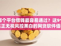 哪个平台借钱最容易通过？这9个真正无视风控黑白的网贷软件值得一试