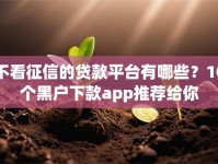 不看征信的贷款平台有哪些？10个黑户下款app推荐给你