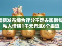 最新发布综合评分不足去哪借钱，私人借钱1千元有这6个渠道