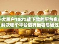 十大黑户100%能下款的平台盘点，解决哪个平台借钱最容易通过的问题
