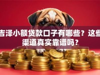 吉泽小额贷款口子有哪些？这些渠道真实靠谱吗？