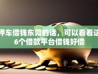 押车借钱东莞的话，可以看看这6个借款平台借钱好借